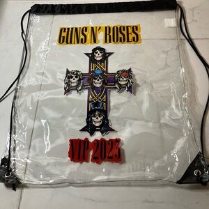 Guns n roses see through backpack from 2023 vip.  EUC!